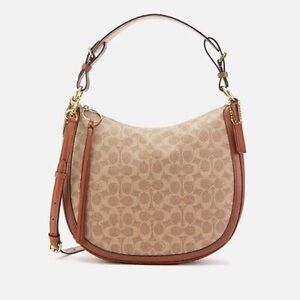 Signature Canvas Sutton Hobo Coach Handbag